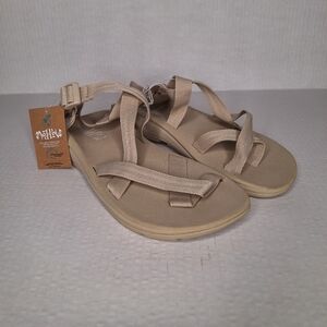 Mad Love Nelle Cream Beige Sport Hiking Strappy Sandals NWT Sz 10